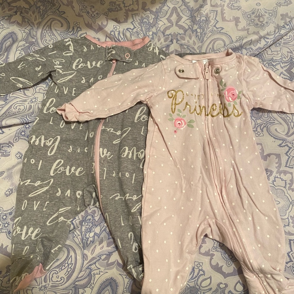 Newborn onesie pajamas only worn a couple of times